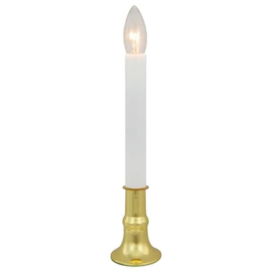 Northlight 9" White & Gold Christmas Candle Lamp With Timer 7 Northlight 9" White & Gold Christmas Candle Lamp With Timer - Image 5