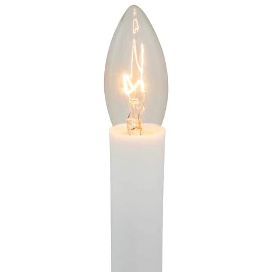 Northlight 9" White & Gold Christmas Candle Lamp With Timer 9 Northlight 9" White & Gold Christmas Candle Lamp With Timer - Image 7