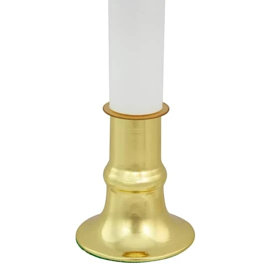 Northlight 9" White & Gold Christmas Candle Lamp With Timer 10 Northlight 9" White & Gold Christmas Candle Lamp With Timer - Image 8