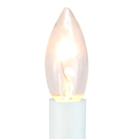 Northlight 9" White & Gold Christmas Candle Lamp With Timer 5 Northlight 9" White & Gold Christmas Candle Lamp With Timer - Image 3