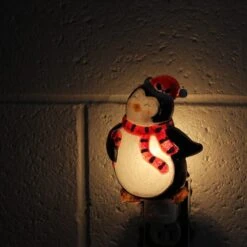 Northlight 6" Black & Red Penguin With Santa Hat Christmas Night Light 9 Northlight 6" Black & Red Penguin With Santa Hat Christmas Night Light -Northlight D491468S 3