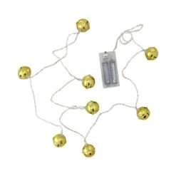 Northlight 8ct. Gold LED Jingle Bell Christmas Lights
