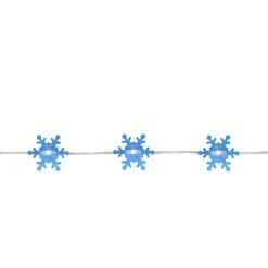 Northlight 20ct. Blue Snowflake LED Christmas Fairy String Lights -Northlight D491489S 2