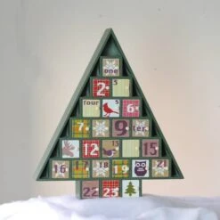 Northlight 15" Green Tree Shaped Christmas Advent Calendar Decoration 10 Northlight 15" Green Tree Shaped Christmas Advent Calendar Decoration -Northlight D491519S 2