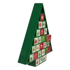 Northlight 15" Green Tree Shaped Christmas Advent Calendar Decoration 11 Northlight 15" Green Tree Shaped Christmas Advent Calendar Decoration -Northlight D491519S 3