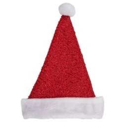 Northlight 17" Red & White Striped Santa Hat With Pom Pom & Cuffed Faux Fur -Northlight D491546S 1 1