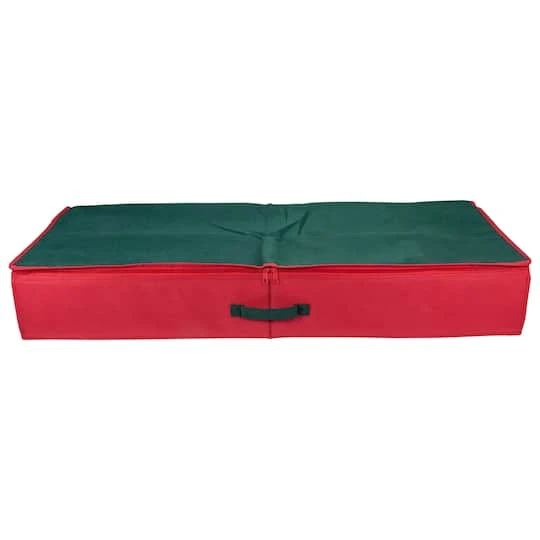 Northlight 24" Red And Green Christmas Decoration Storage Bag With Clear Lid 3 Northlight 24" Red And Green Christmas Decoration Storage Bag With Clear Lid