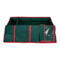 Northlight 24" Red And Green Christmas Decoration Storage Bag With Clear Lid 15 Northlight 24" Red And Green Christmas Decoration Storage Bag With Clear Lid -Northlight D491547S 6