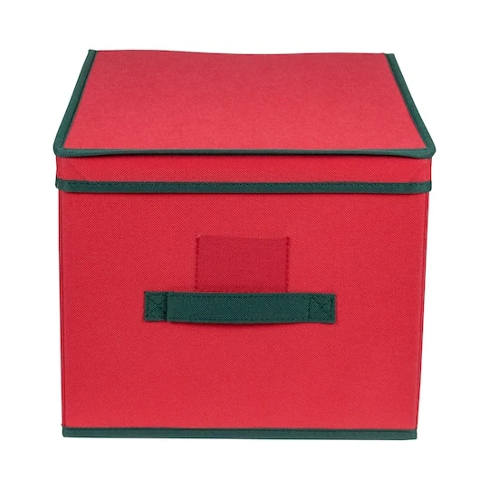 Northlight 16" Red And Green Collapsible Christmas Decoration Storage Box 3 Northlight 16" Red And Green Collapsible Christmas Decoration Storage Box