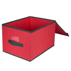 Northlight 16" Red And Green Collapsible Christmas Decoration Storage Box 12 Northlight 16" Red And Green Collapsible Christmas Decoration Storage Box -Northlight D491548S 4