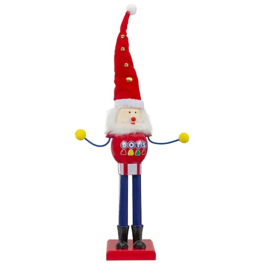 Northlight 16.75" Red & Blue Dots Christmas Nutcracker Figurine 7 Northlight 16.75" Red & Blue Dots Christmas Nutcracker Figurine - Image 5