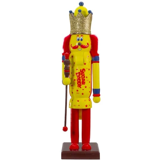 Northlight 14" Tootsie Roll Sugar Daddy Wooden Christmas Nutcracker Figure 4 Northlight 14" Tootsie Roll Sugar Daddy Wooden Christmas Nutcracker Figure - Image 2