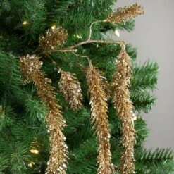 Northlight Gold Glittered Pine Hanging Christmas Spray -Northlight D491594S 2