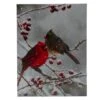 Northlight Lighted Red Cardinals & Berries Christmas Canvas Wall Art -Northlight D491609S 1