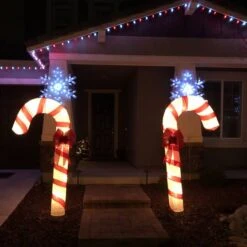 Northlight 6ft. Pre-Lit Red & White Glitter Candy Cane Christmas Outdoor Décor 21 Northlight 6ft. Pre-Lit Red & White Glitter Candy Cane Christmas Outdoor Décor -Northlight D491616S 15