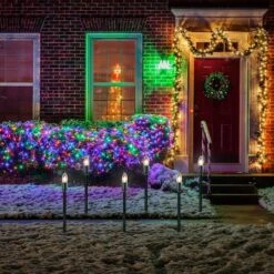 Northlight Mighty Light Clear C9 Christmas Pathway Marker Set, Green Wire -Northlight D491617S 12