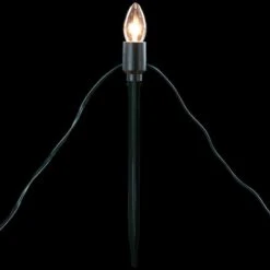 Northlight Mighty Light Clear C9 Christmas Pathway Marker Set, Green Wire -Northlight D491617S 13