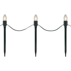 Northlight Mighty Light Clear C9 Christmas Pathway Marker Set, Green Wire -Northlight D491617S 14