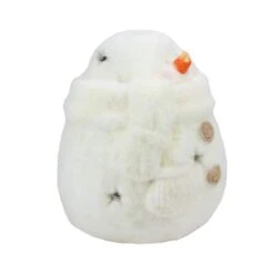 Northlight 11" White Snowman With Star Cut-Outs Tealight Candle Holder -Northlight D491644S 2