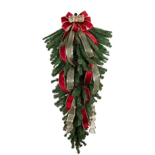 Northlight 60" Canadian Pine Christmas Teardrop Swag 10 Northlight 60" Canadian Pine Christmas Teardrop Swag - Image 8