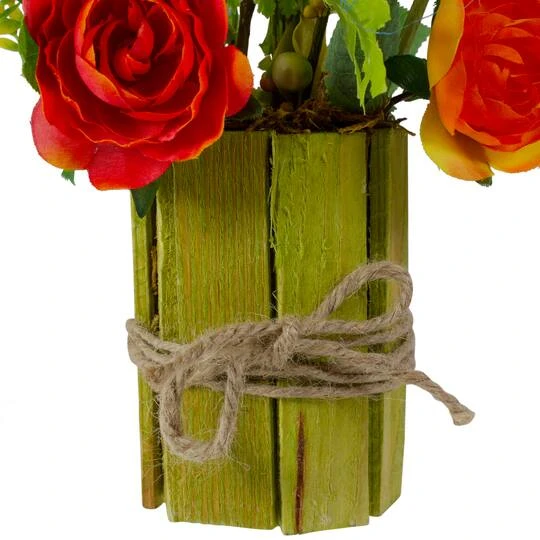 Northlight 13" Potted Ranunculus & Rose Floral Spring Arrangement 8 Northlight 13" Potted Ranunculus & Rose Floral Spring Arrangement - Image 6