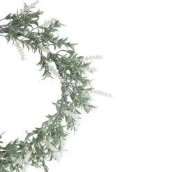 Northlight 16" White LED Lighted Artificial White Lavender Spring Wreath 9 Northlight 16" White LED Lighted Artificial White Lavender Spring Wreath -Northlight D587323S 3