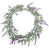 Northlight 16" White LED Lighted Pink Lavender Artificial Spring Wreath 2 Northlight 16" White LED Lighted Pink Lavender Artificial Spring Wreath -Northlight D587330S 1