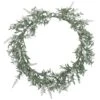 Northlight 16" White LED Lighted White Lavender Artificial Spring Wreath -Northlight D587331S 1