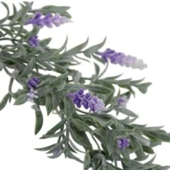 Northlight 16" White LED Lighted White & Purple Lavender Artificial Spring Wreath -Northlight D587332S 2