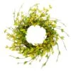 Northlight 20" Yellow Forsythia & Leaves Artificial Spring Floral Wreath