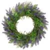 Northlight 24" Purple Lavender & Spring Foliage Artificial Floral Wreath -Northlight D587351S 1