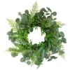 Northlight 24" Green Mixed Foliage Artificial Spring Wreath