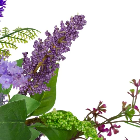 Northlight 20" Purple Lavender & Spring Foliage Artificial Wreath 7 Northlight 20" Purple Lavender & Spring Foliage Artificial Wreath - Image 5