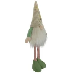 Northlight 22" Lighted Green & Cream Standing Gnome With Knitted Hat Figure -Northlight D587357S 4