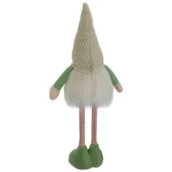 Northlight 22" Lighted Green & Cream Standing Gnome With Knitted Hat Figure -Northlight D587357S 6
