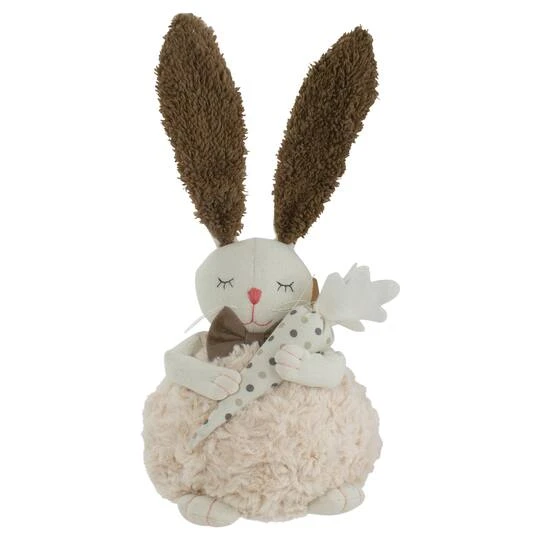 Northlight 14" Beige & Brown Plush Easter Bunny Holding A Carrot Figure 3 Northlight 14" Beige & Brown Plush Easter Bunny Holding A Carrot Figure