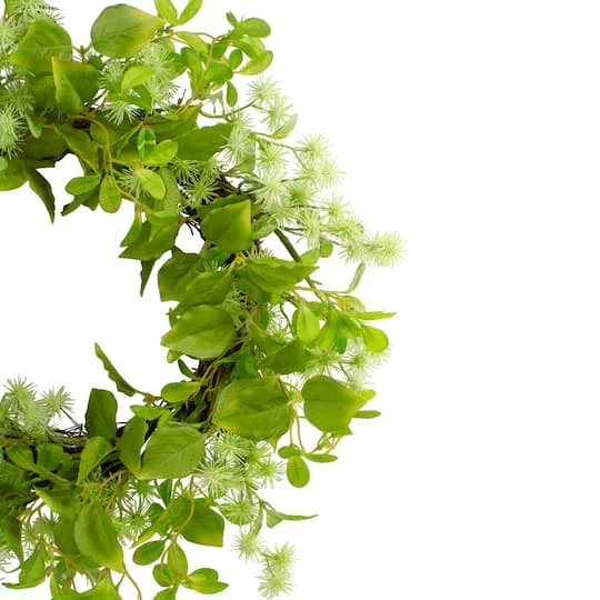 Northlight 18" Green Jujube Floral & Foliage Springtime Wreath 6 Northlight 18" Green Jujube Floral & Foliage Springtime Wreath - Image 4