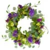 Northlight 23" Purple & Yellow Eucalyptus & Hydrangea Floral Berry Spring Wreath 1 Northlight 23" Purple & Yellow Eucalyptus & Hydrangea Floral Berry Spring Wreath -Northlight D587365S 1