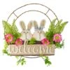 Northlight 19" Easter Bunny Couple Welcome Wreath