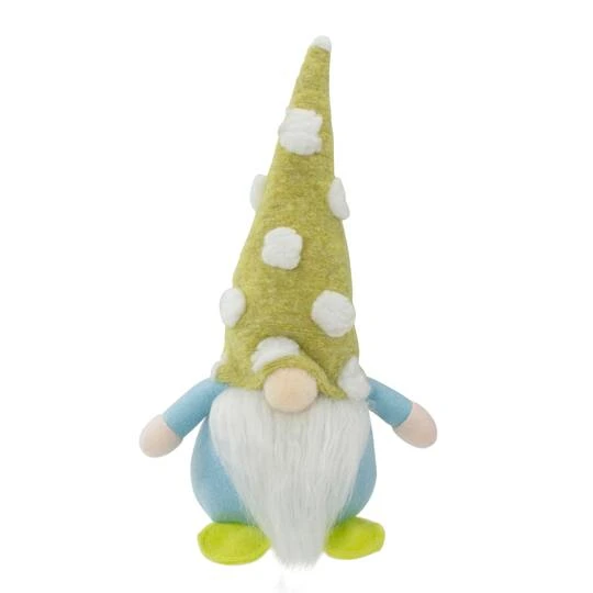 Northlight 8.5" Green & Blue Gnome With Polka Dot Hat Figure 4 Northlight 8.5" Green & Blue Gnome With Polka Dot Hat Figure - Image 2