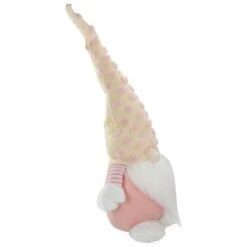 Northlight 24" Pink & Yellow Plush Gnome With Polka Dot Hat Figure -Northlight D587373S 3