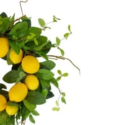 Northlight 20" Yellow & Green Lemons & Assorted Foliage Spring Wreath -Northlight D587377S 3