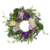 Northlight 26" Purple Hydrangea & Foliage Spring Floral Twig Wreath