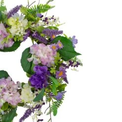 Northlight 26" Purple Hydrangea & Foliage Spring Floral Twig Wreath 10 Northlight 26" Purple Hydrangea & Foliage Spring Floral Twig Wreath -Northlight D587379S 3