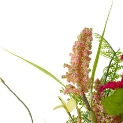 Northlight 21" Pink Spring Floral Foliage & Berry Twig Wreath 11 Northlight 21" Pink Spring Floral Foliage & Berry Twig Wreath -Northlight D587380S 4