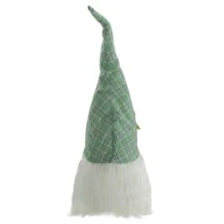 Northlight 28" Green & White Plaid Spring Gnome With Dangling Legs Figure -Northlight D587383S 5