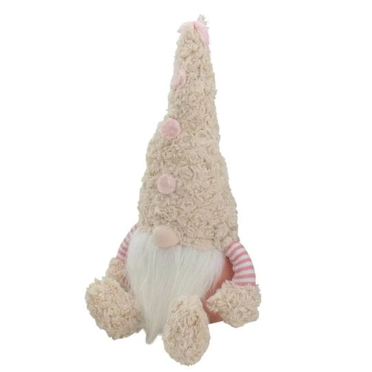 Northlight 18" Pink Striped Sitting Spring Plush Gnome Figure 7 Northlight 18" Pink Striped Sitting Spring Plush Gnome Figure - Image 5