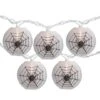 Northlight 10ct. Black Spider In Web Paper Lantern Halloween Lights