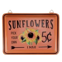 Northlight Fall Harvest Orange Sunflowers Wall Sign -Northlight D668590S 1 1
