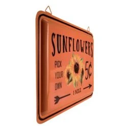 Northlight Fall Harvest Orange Sunflowers Wall Sign -Northlight D668590S 3